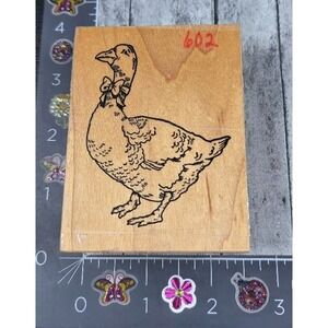 Stampa Rosa Country Goose Bow G4-2131 1999 Rubber Stamp Wood #R84